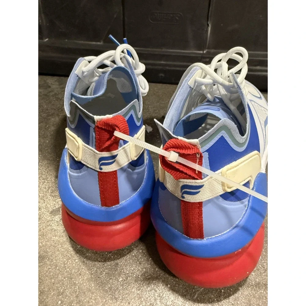 Fabletics Westlake Running Shoes Lace Up Athletic Sneakers Red White Blue Sz 6.5